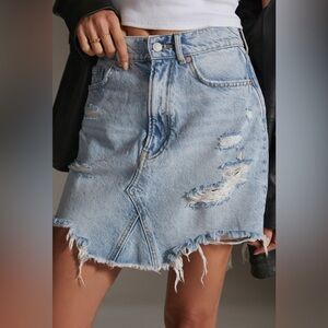 NWT Pilcro Anthropologie Distressed Mini Skirt